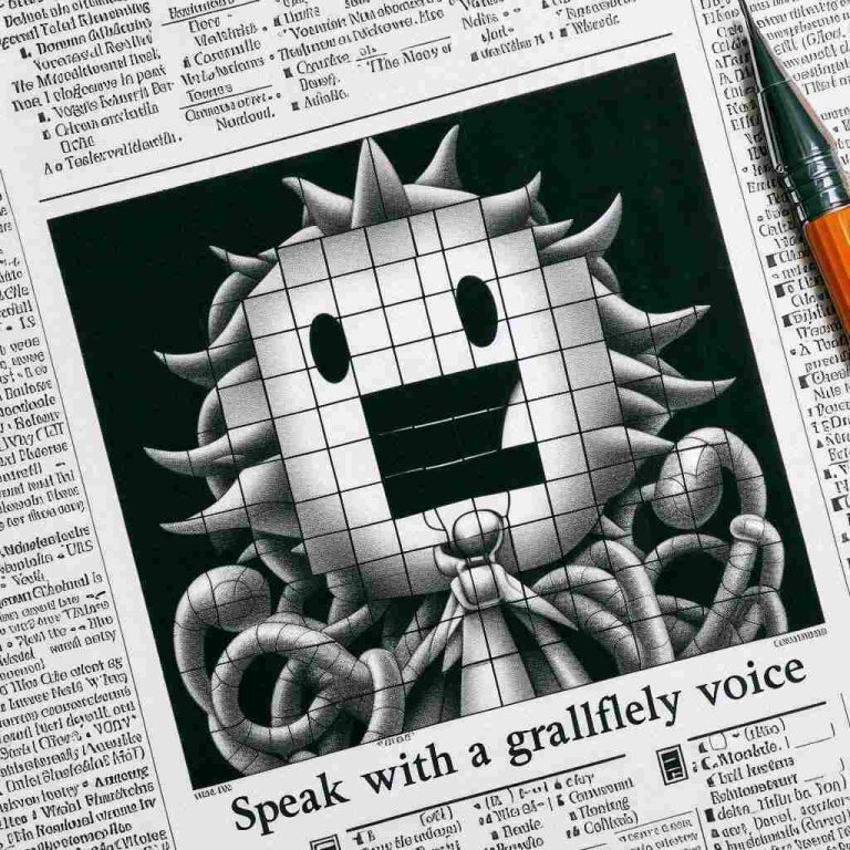 Speak with a Gravelly Voice NYT Crossword